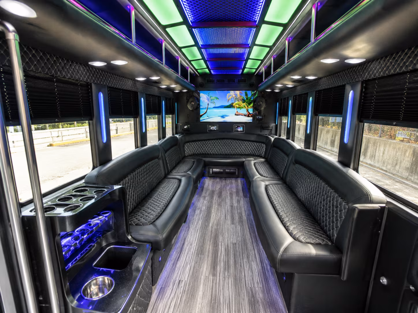 port st lucie 18 passenger party bus inside