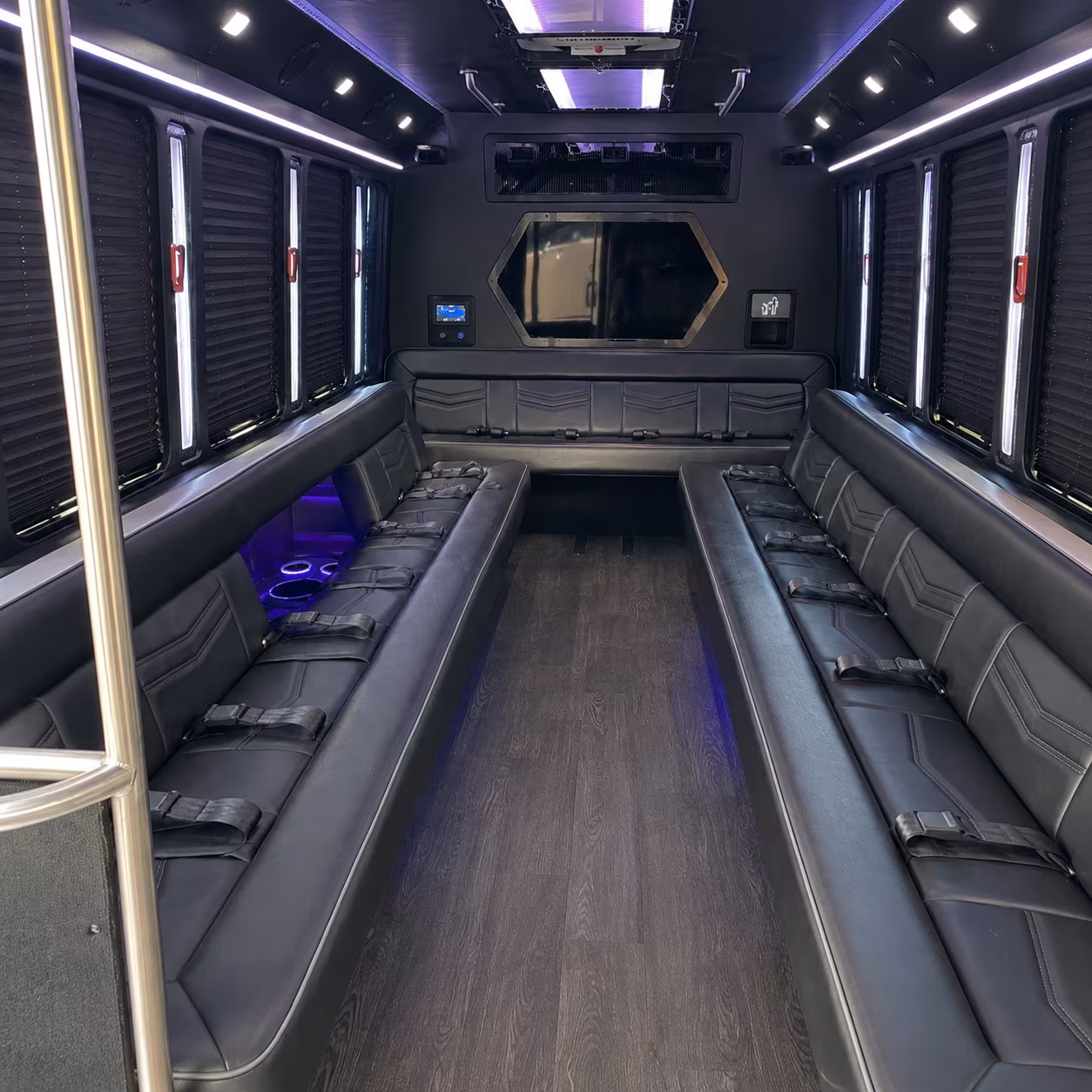 port st lucie 18 passenger party bus interior