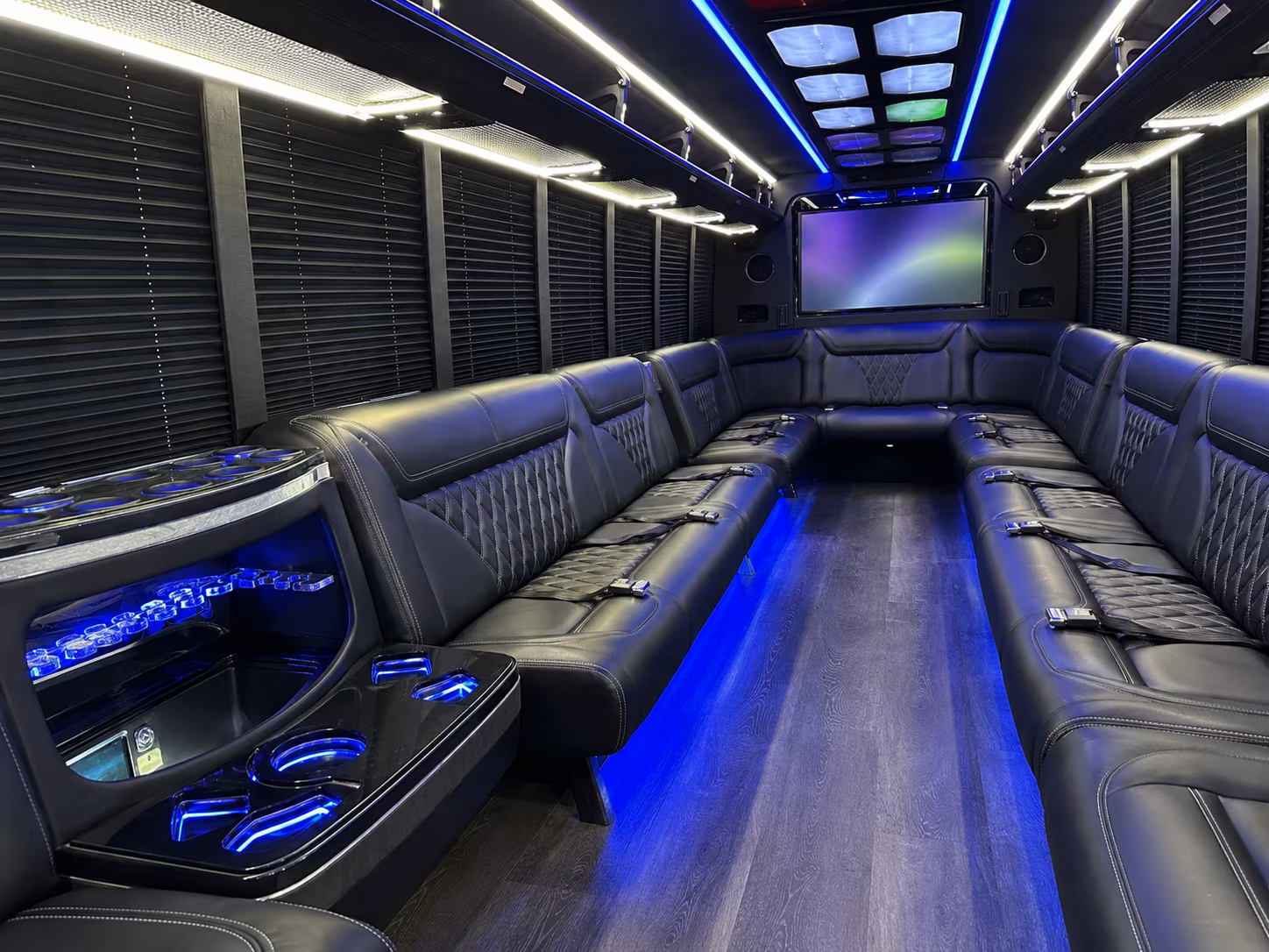 port st lucie 20 passenger party bus inside