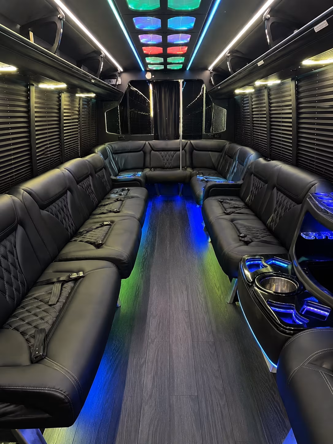 port st lucie 20 passenger party bus interior