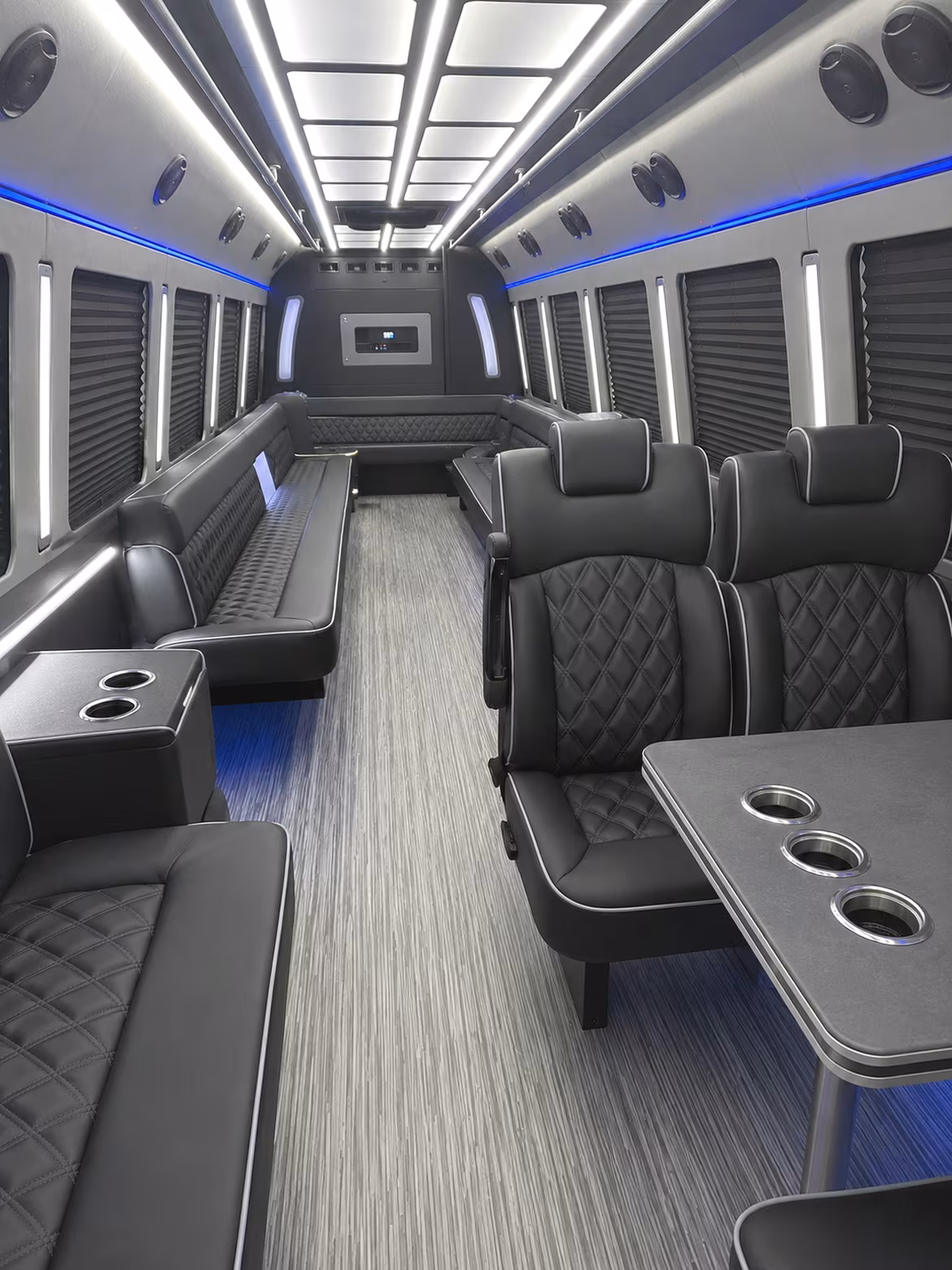 port st lucie 25 passenger party bus inside