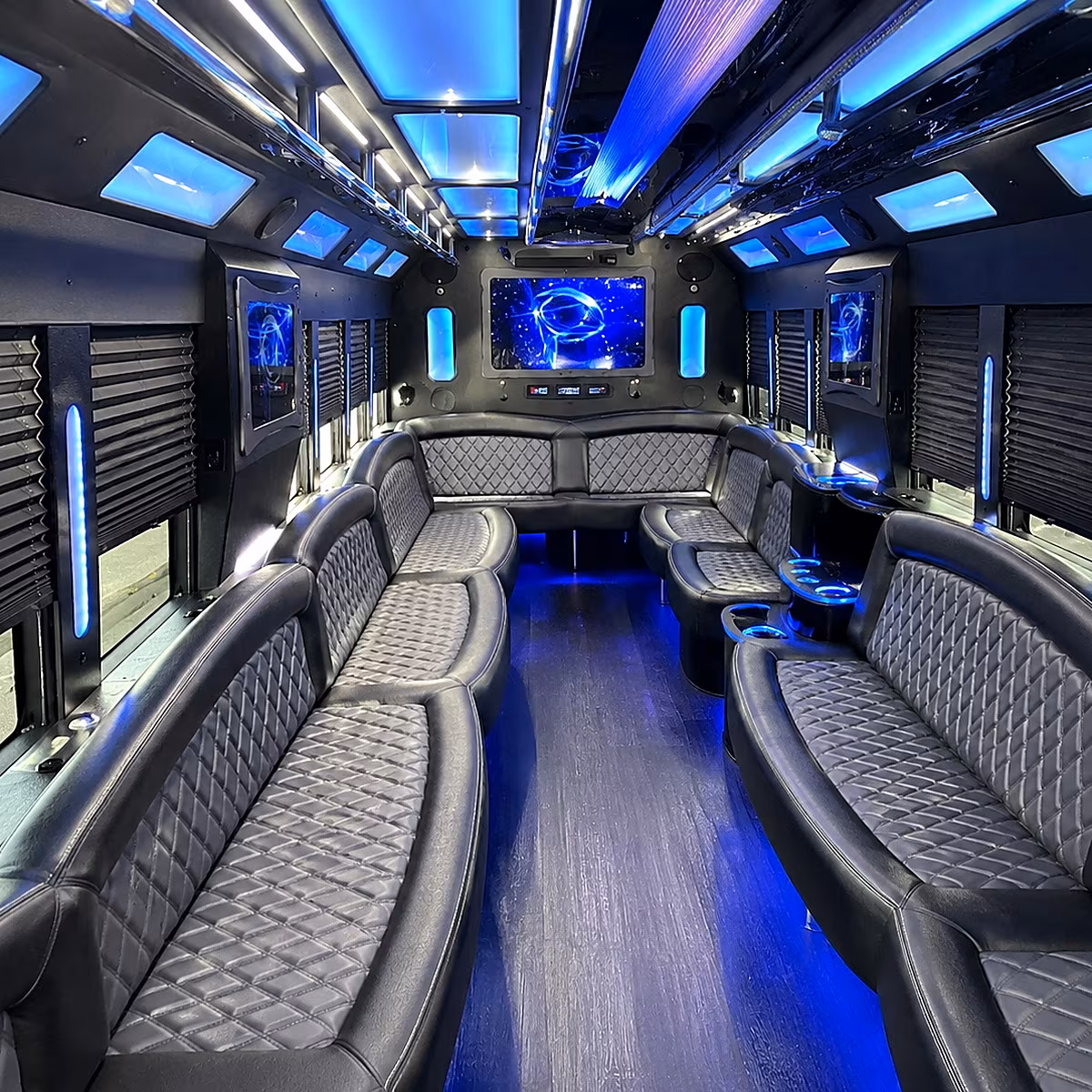 port st lucie 50 passenger party bus interior